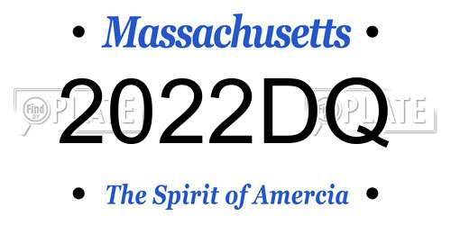 2022DQ Massachusetts License Plate