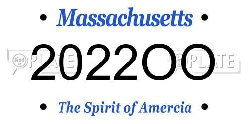 2022OO Massachusetts License Plate