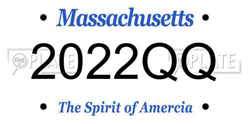 2022QQ Massachusetts License Plate