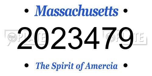 2023479 Massachusetts License Plate