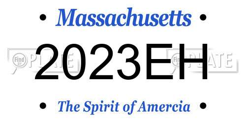 2023EH Massachusetts License Plate