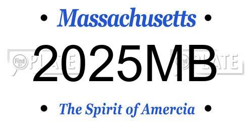 2025MB Massachusetts License Plate