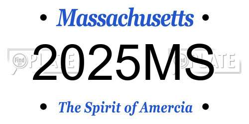 2025MS Massachusetts License Plate