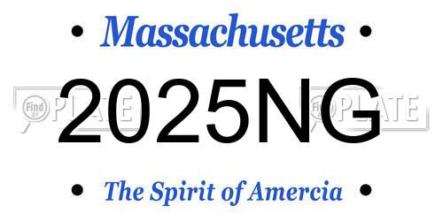 2025NG Massachusetts License Plate