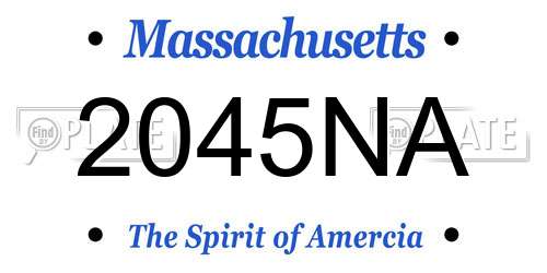 2045NA Massachusetts License Plate