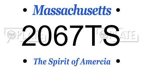 2067TS Massachusetts License Plate