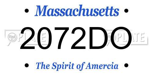 2072DO Massachusetts License Plate