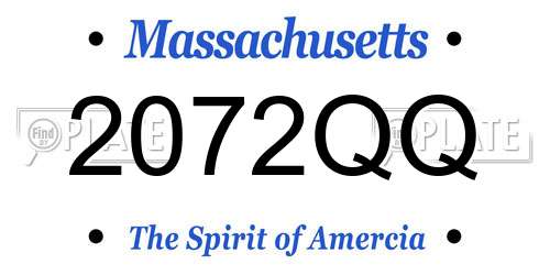 2072QQ Massachusetts License Plate