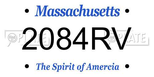 2084RV Massachusetts License Plate