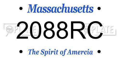 2088RC Massachusetts License Plate