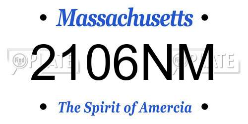 2106NM Massachusetts License Plate