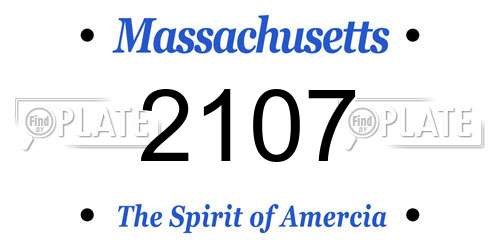 2107 Massachusetts License Plate