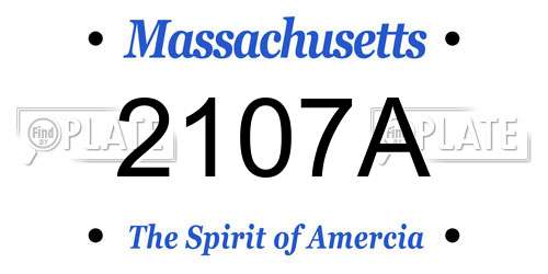 2107A Massachusetts License Plate