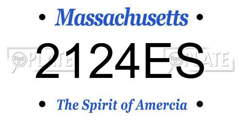 2124ES Massachusetts License Plate