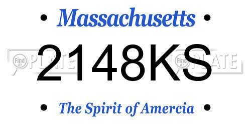 2148KS Massachusetts License Plate