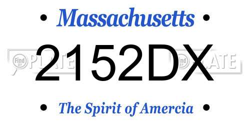 2152DX Massachusetts License Plate