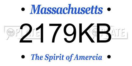 2179KB Massachusetts License Plate