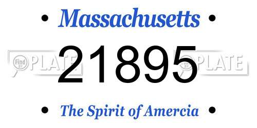 21895 Massachusetts License Plate
