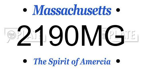 2190MG Massachusetts License Plate