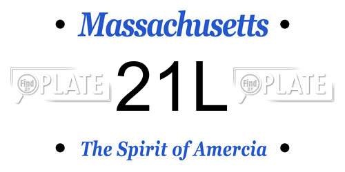 21L Massachusetts License Plate