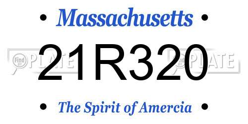21R320 Massachusetts License Plate