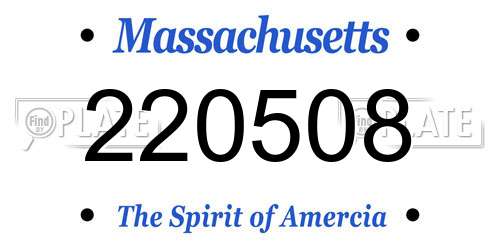 220508 Massachusetts License Plate