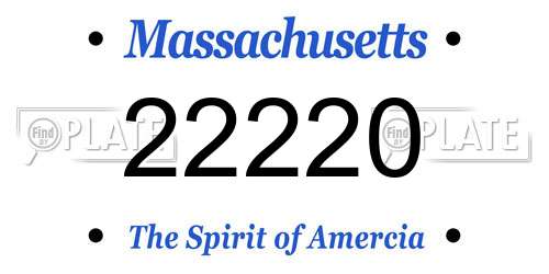 22220 Massachusetts License Plate