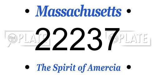 22237 Massachusetts License Plate