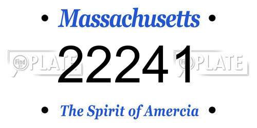 22241 Massachusetts License Plate