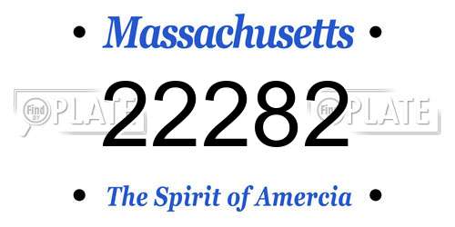 22282 Massachusetts License Plate