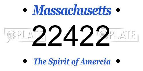 22422 Massachusetts License Plate