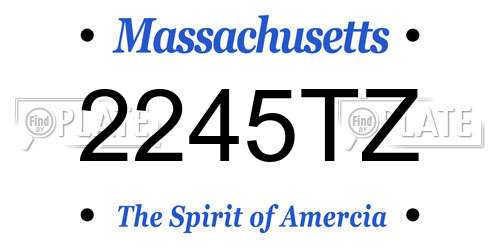2245TZ Massachusetts License Plate