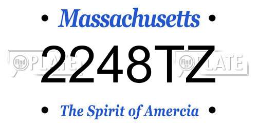 2248TZ Massachusetts License Plate