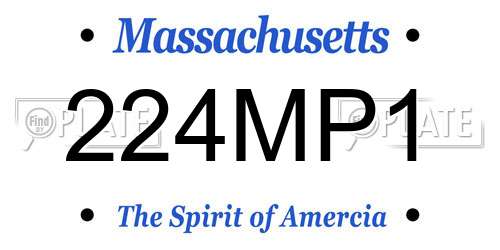 224MP1 Massachusetts License Plate