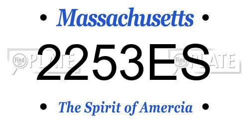 2253ES Massachusetts License Plate