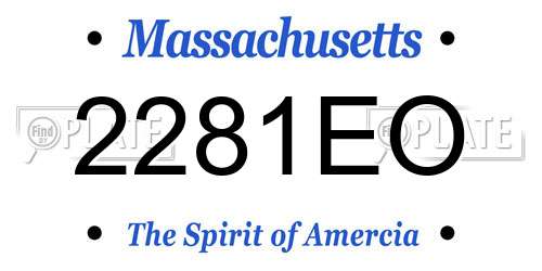 2281EO Massachusetts License Plate