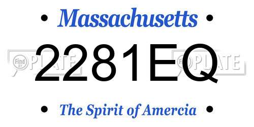 2281EQ Massachusetts License Plate