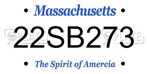 22SB273 Massachusetts License Plate
