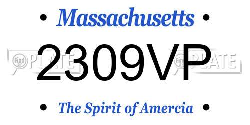 2309VP Massachusetts License Plate
