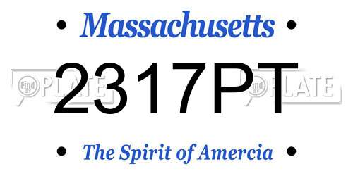 2317PT Massachusetts License Plate