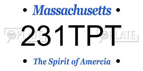 231TPT Massachusetts License Plate