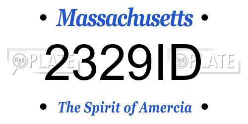 2329ID Massachusetts License Plate
