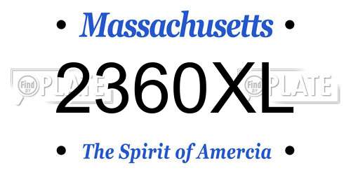 2360XL Massachusetts License Plate