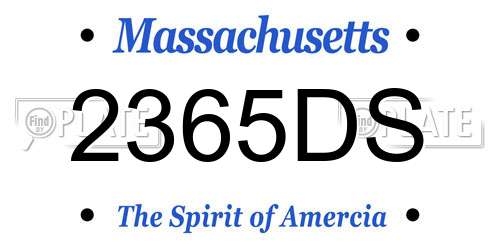 2365DS Massachusetts License Plate