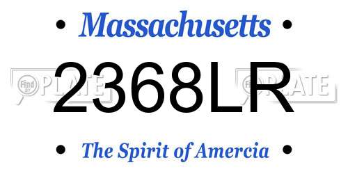 2368LR Massachusetts License Plate