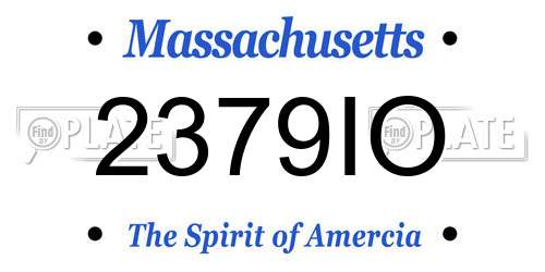2379IO Massachusetts License Plate