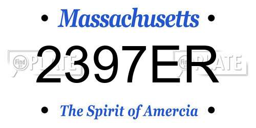 2397ER Massachusetts License Plate