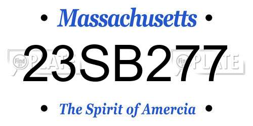23SB277 Massachusetts License Plate