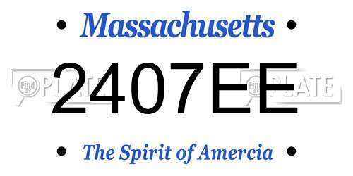 2407EE Massachusetts License Plate
