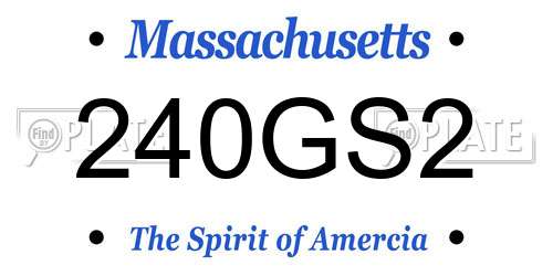 240GS2 Massachusetts License Plate